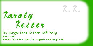 karoly keiter business card